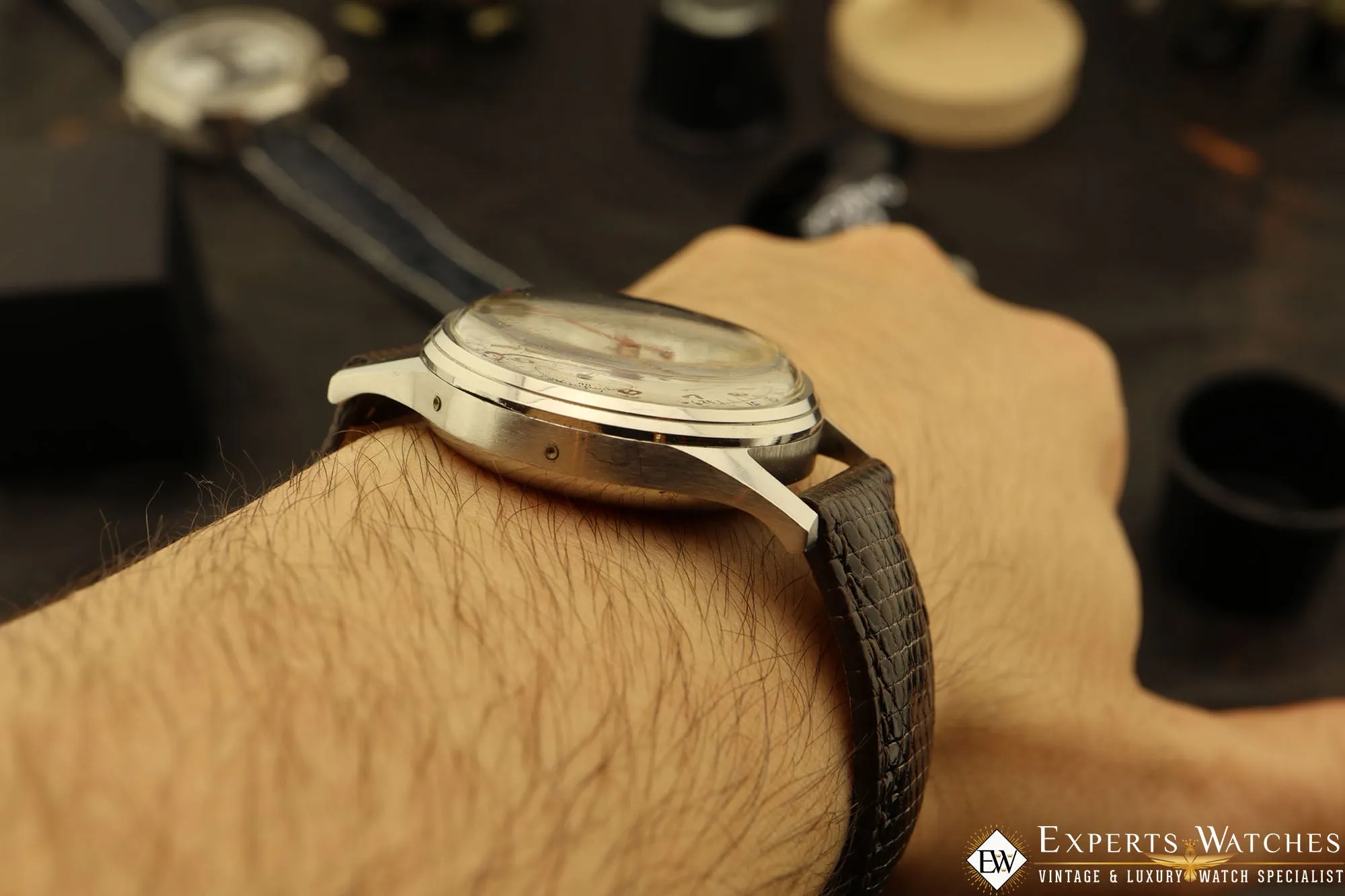 1950s Serviced Vintage Britix Valjoux 72C Triple Date Calendar Chronograph Watch