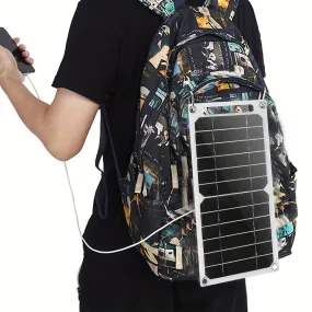 1pc Portable Solar USB Charger 6W, 5V for Outdoor and Camping - TJRAT20