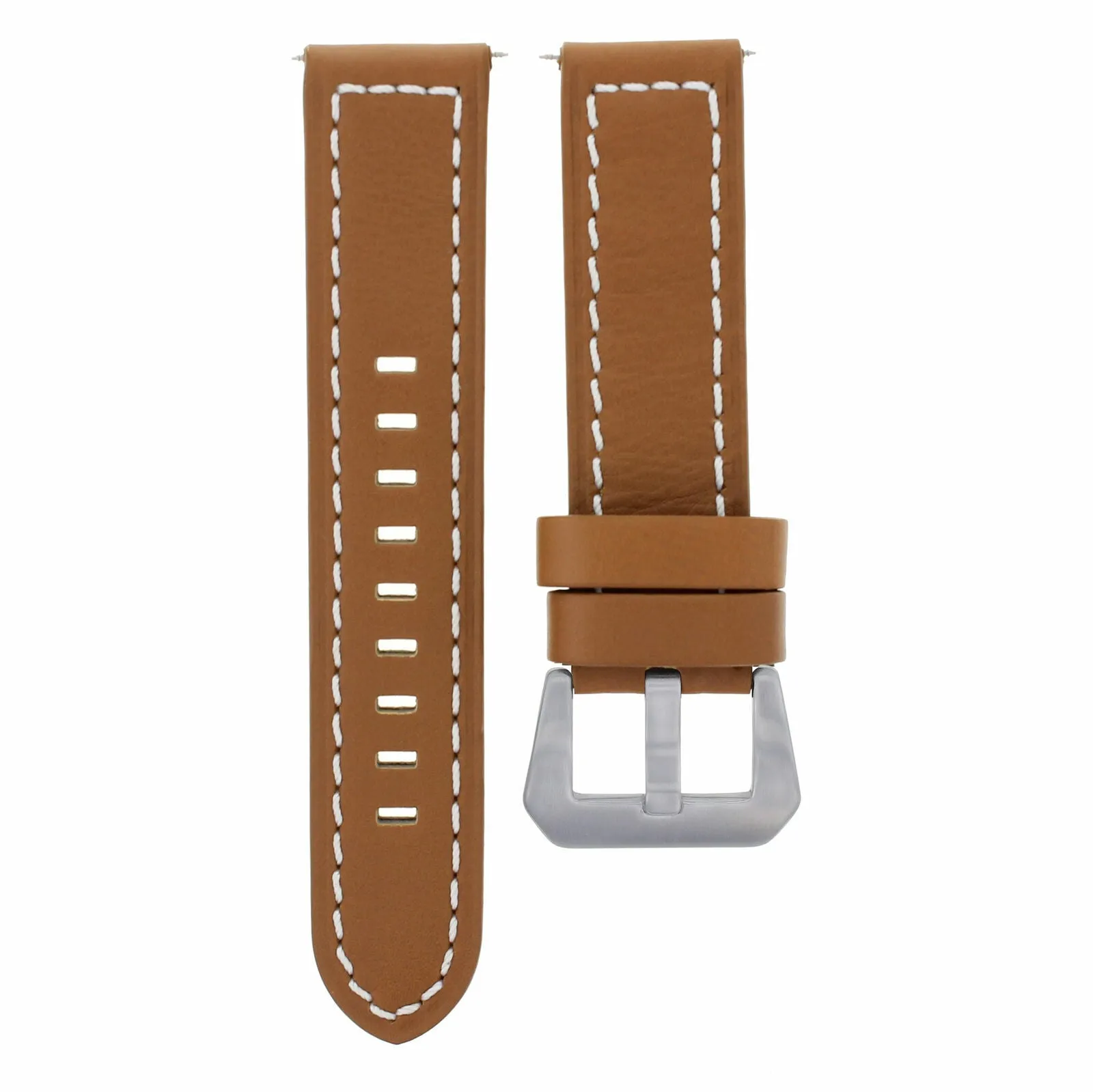 20MM COW LEATHER WATCH STRAP BAND FOR BREITLING NAVITIMER CHRONOMAT TAN ORANGE S