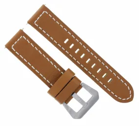 20MM COW LEATHER WATCH STRAP BAND FOR BREITLING NAVITIMER CHRONOMAT TAN ORANGE S