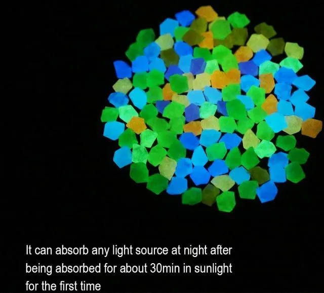 300 Piece Glow in the Dark Walkway Stones for Home Decor