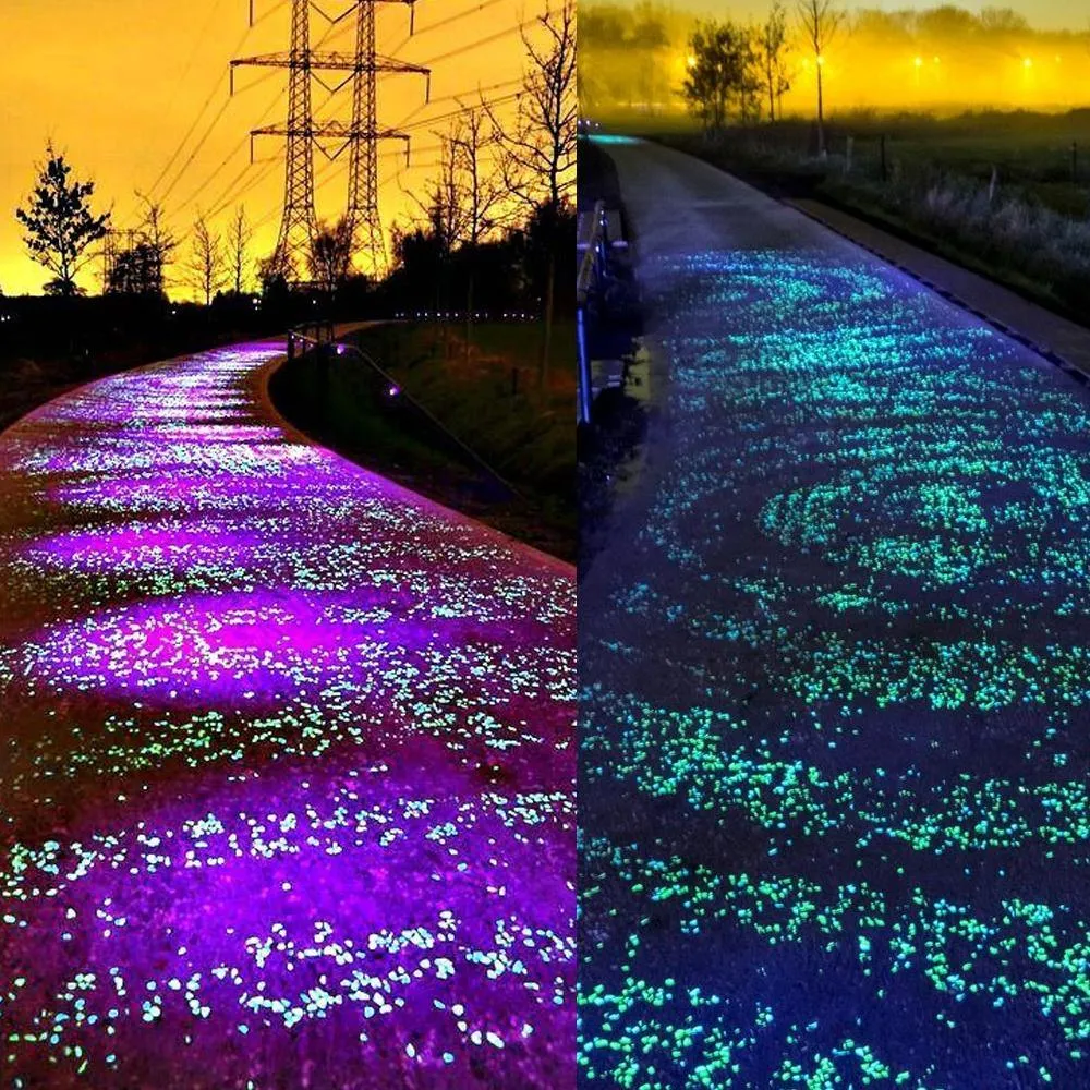 300 Piece Glow in the Dark Walkway Stones for Home Decor