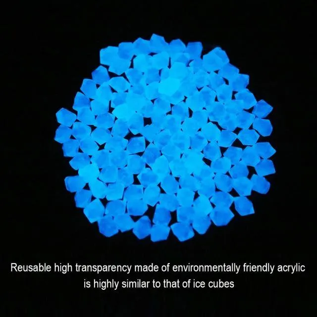 300 Piece Glow in the Dark Walkway Stones for Home Decor