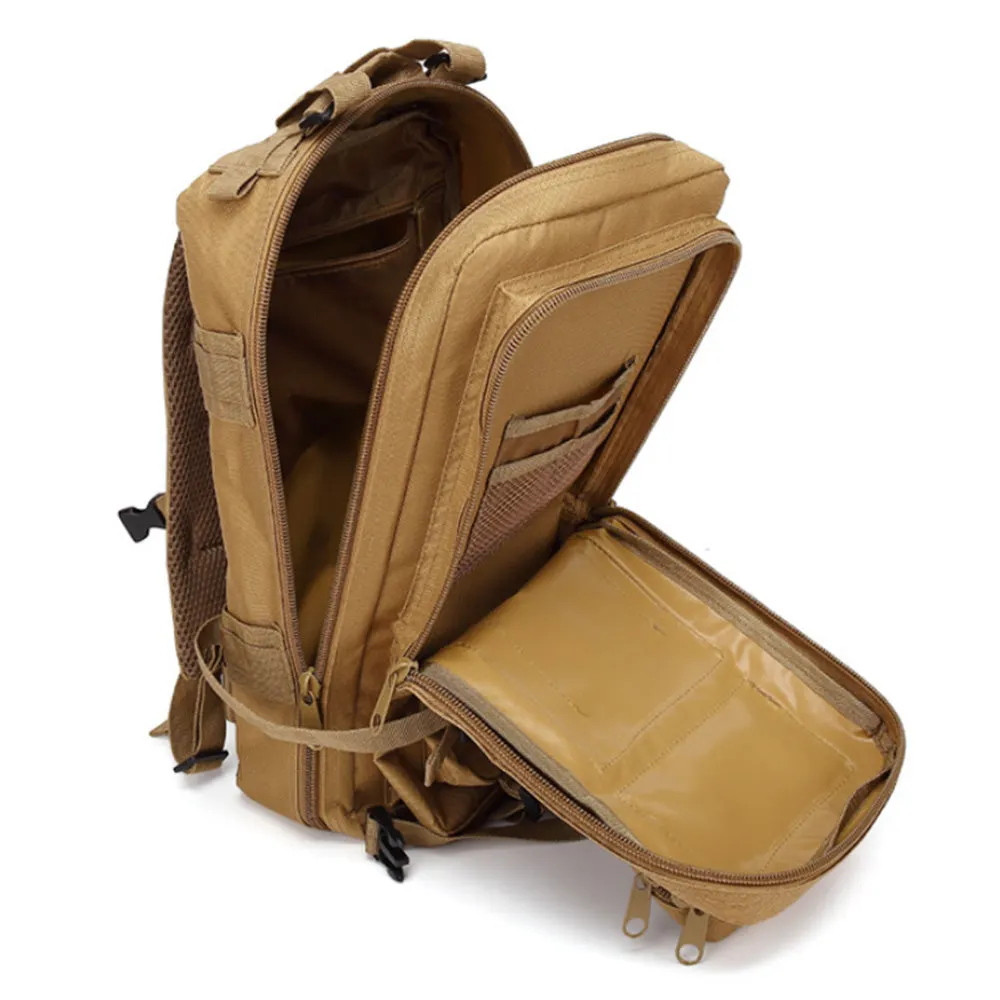 30L Military Backpack Tactical Hiking Camping Rucksack for Outdoor Trekk Travel Khaki