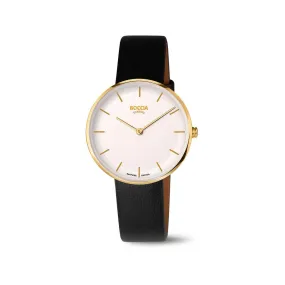 3327-04 - Ladies Gold Plated Titanium Dress Watch