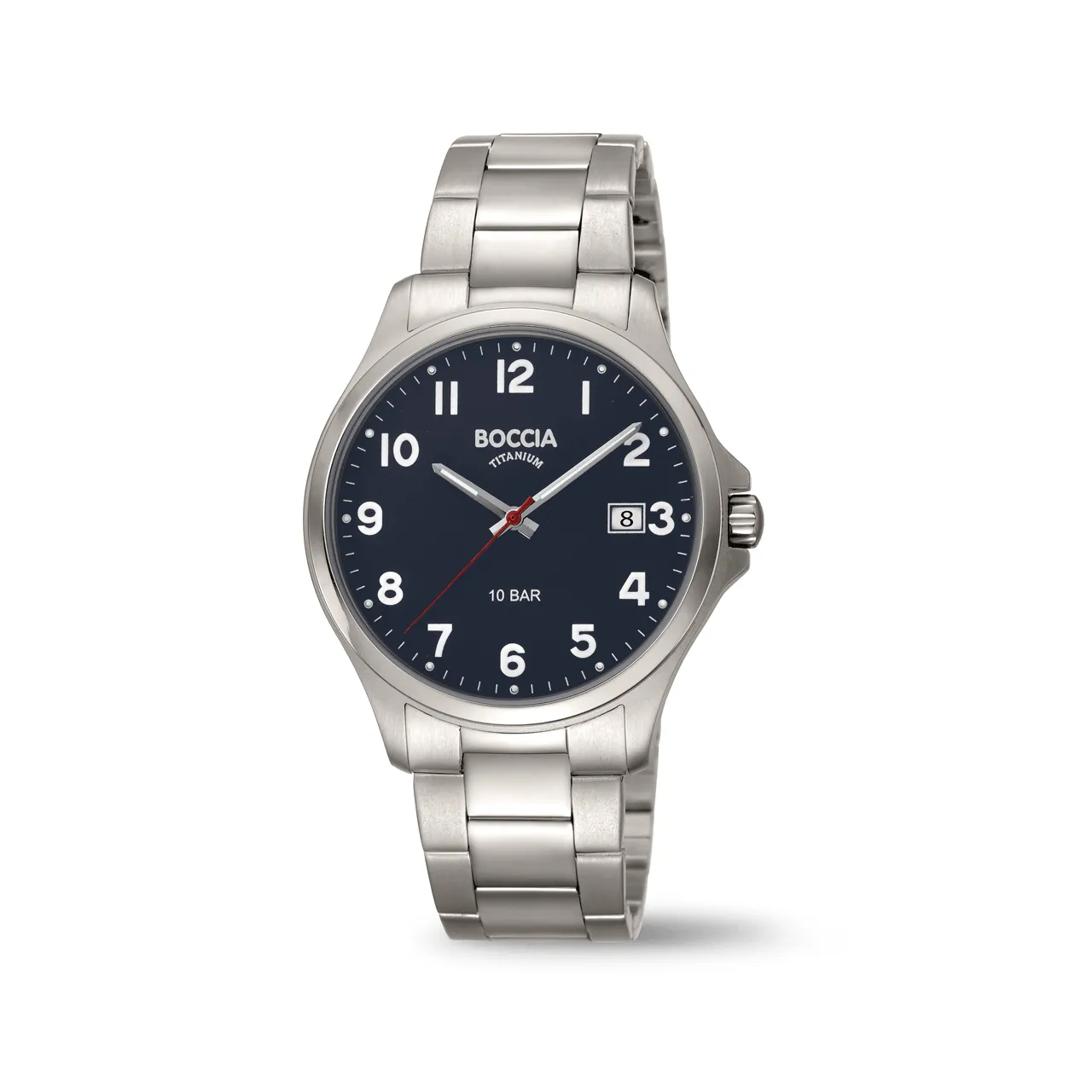 3659-03 - Mens Titanium Black Dial Dress Watch