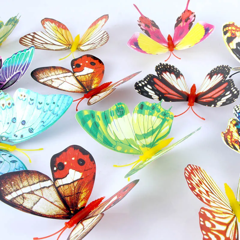 3D Artificial Luminous Glowing  Butterfly Fridge Magnet/3D夜光蝴蝶贴 仿真立体蝴蝶 冰箱贴 客厅卧室墙贴