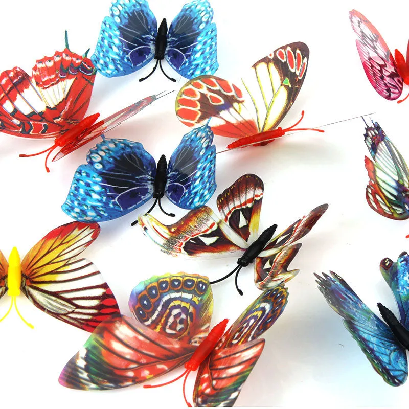 3D Artificial Luminous Glowing  Butterfly Fridge Magnet/3D夜光蝴蝶贴 仿真立体蝴蝶 冰箱贴 客厅卧室墙贴