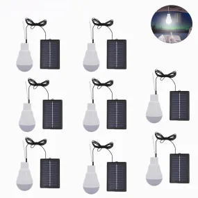 5V 15W 300LM Portable Solar Lamp - Low Power Consumption Bulb with Solar Panel for Outdoor Garden, Camping, Tent Lighting