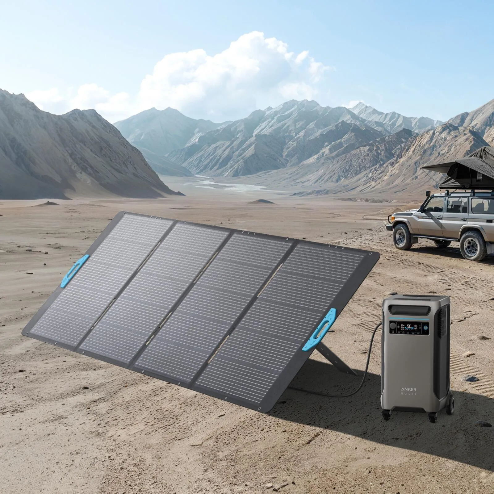 Anker SOLIX 400w Portable Solar Panel PS400 for F2000, F3800, F1500 Batteries