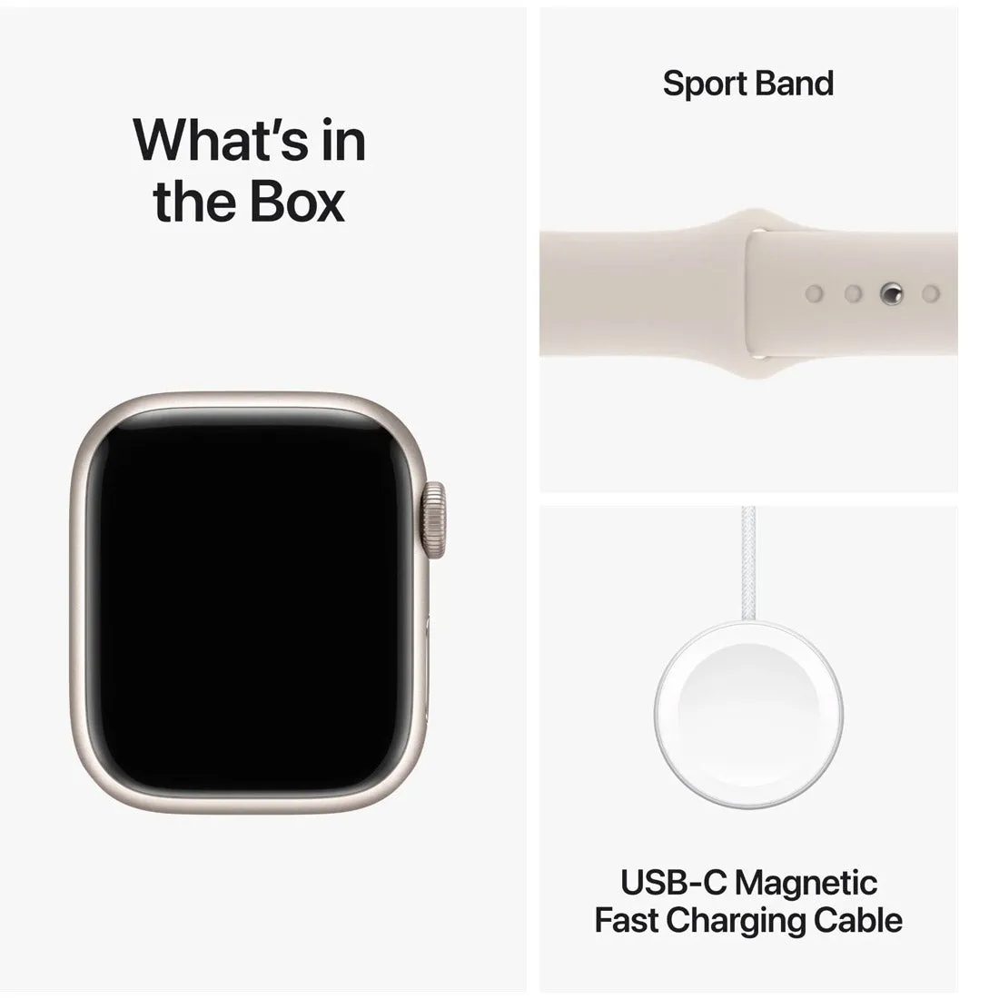 Apple Watch Series 9 45mm Starlight Aluminium Case GPS   Cellular (M/L) Opened Never Used