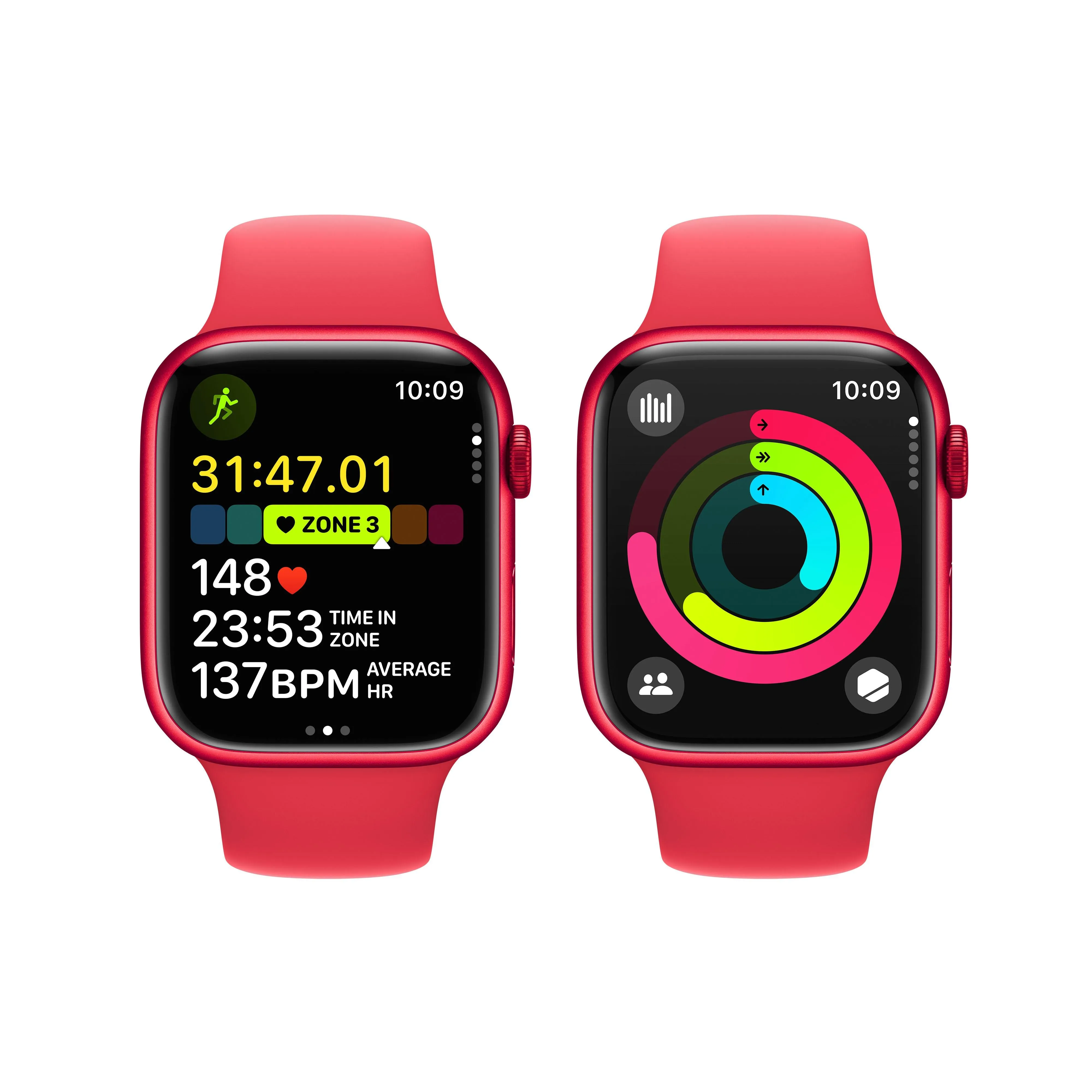 Apple Watch Series 9 GPS 41mm (PRODUCT)RED Aluminium Case with (PRODUCT)RED Sport Band - S/M