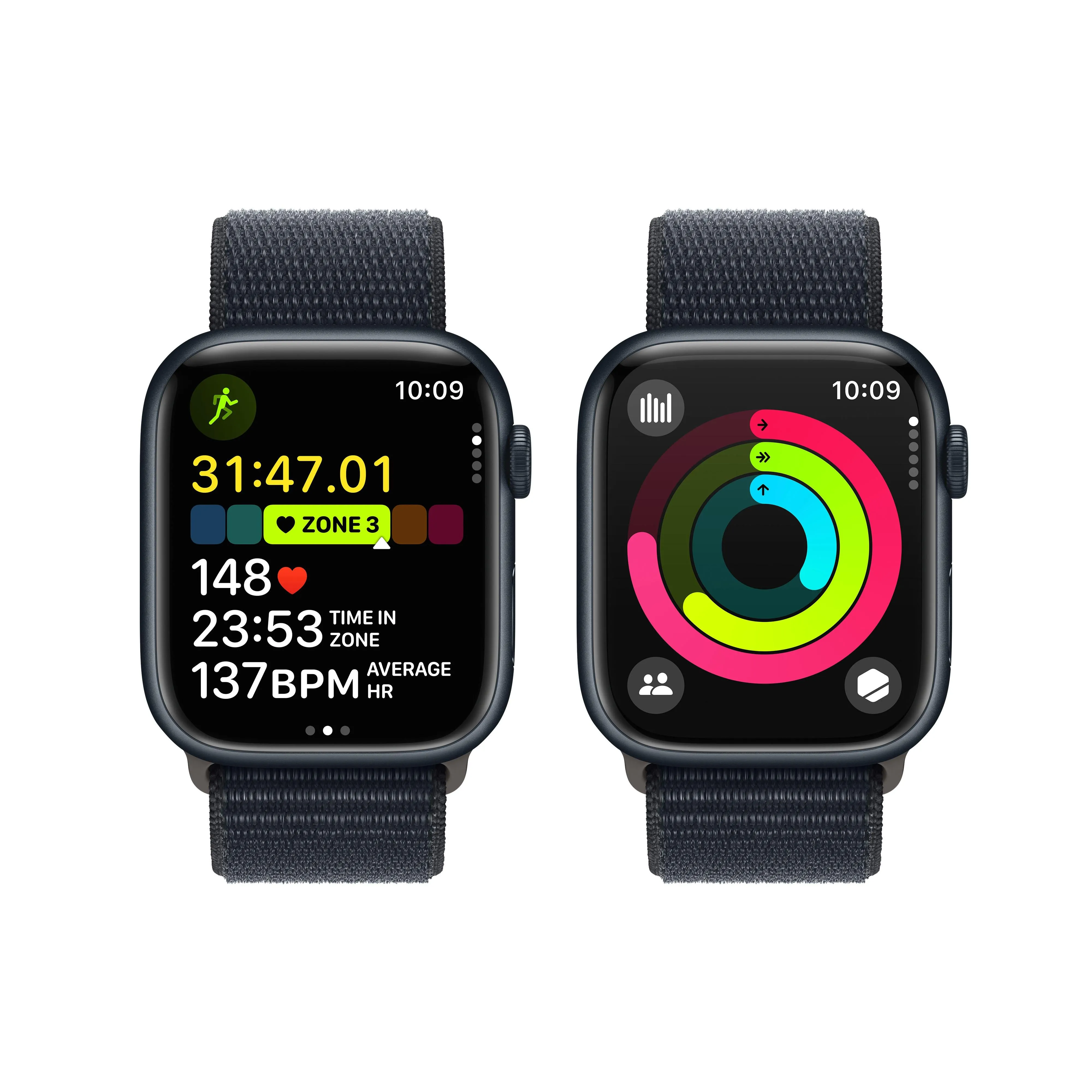 Apple Watch Series 9 GPS   Cellular 41mm Midnight Aluminium Case with Midnight Sport Loop