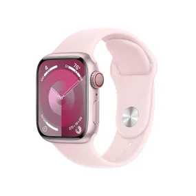 Apple Watch Series 9 GPS   Cellular 41mm Pink Aluminum Case with Light Pink Sport Band - S/M