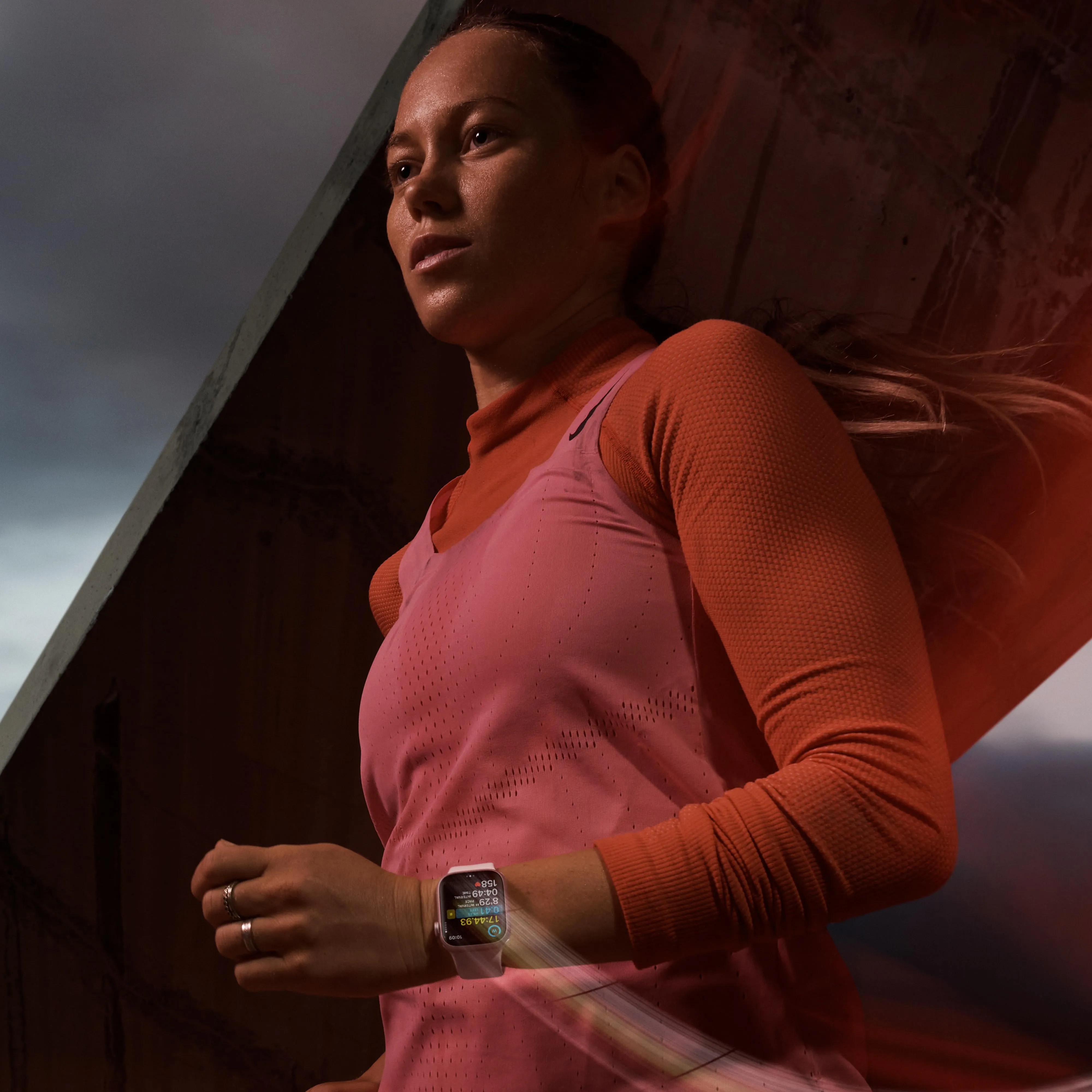 Apple Watch Series 9 GPS   Cellular 41mm Pink Aluminum Case with Light Pink Sport Band - S/M