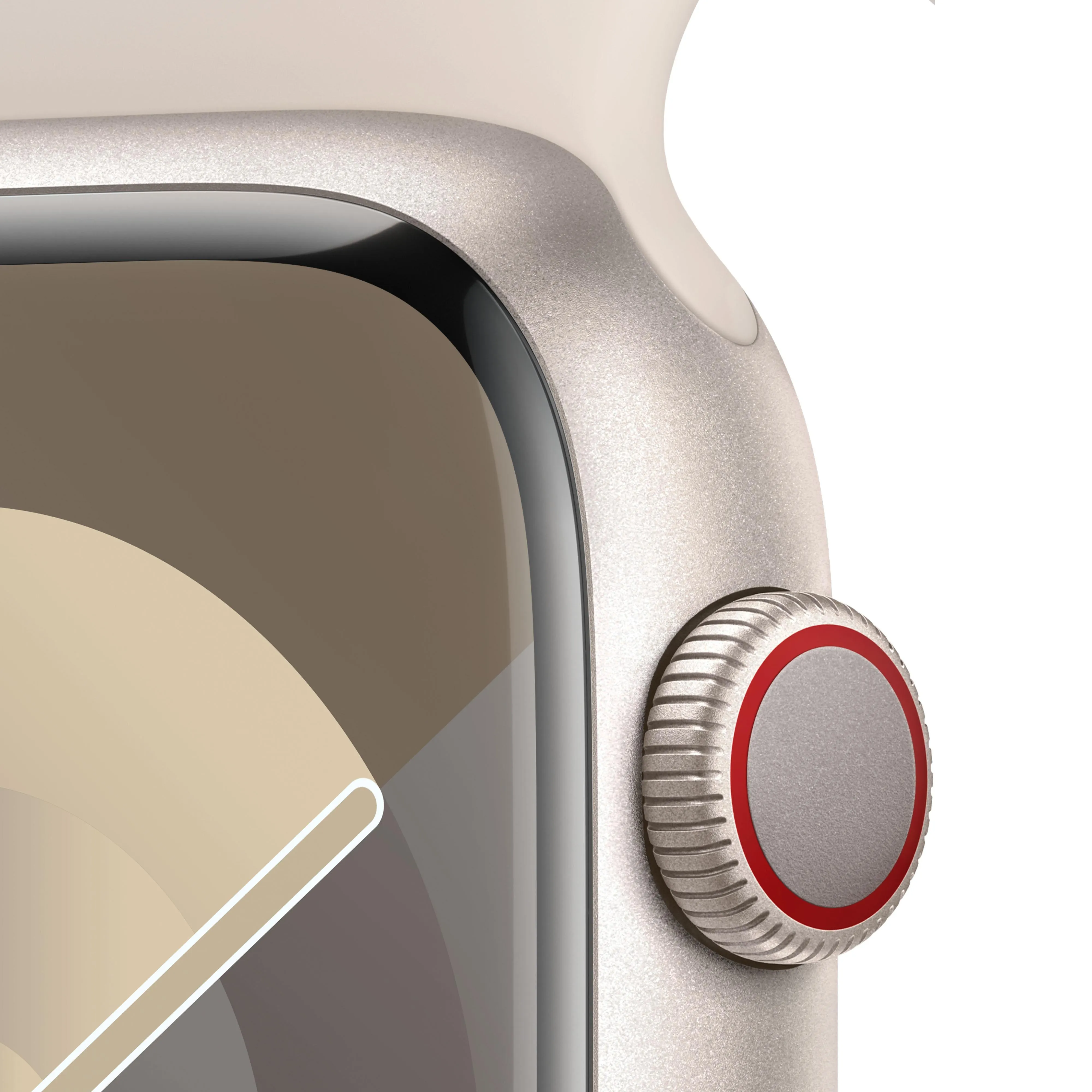 Apple Watch Series 9 GPS   Cellular 41mm Starlight Aluminium Case with Starlight Sport Band - M/L