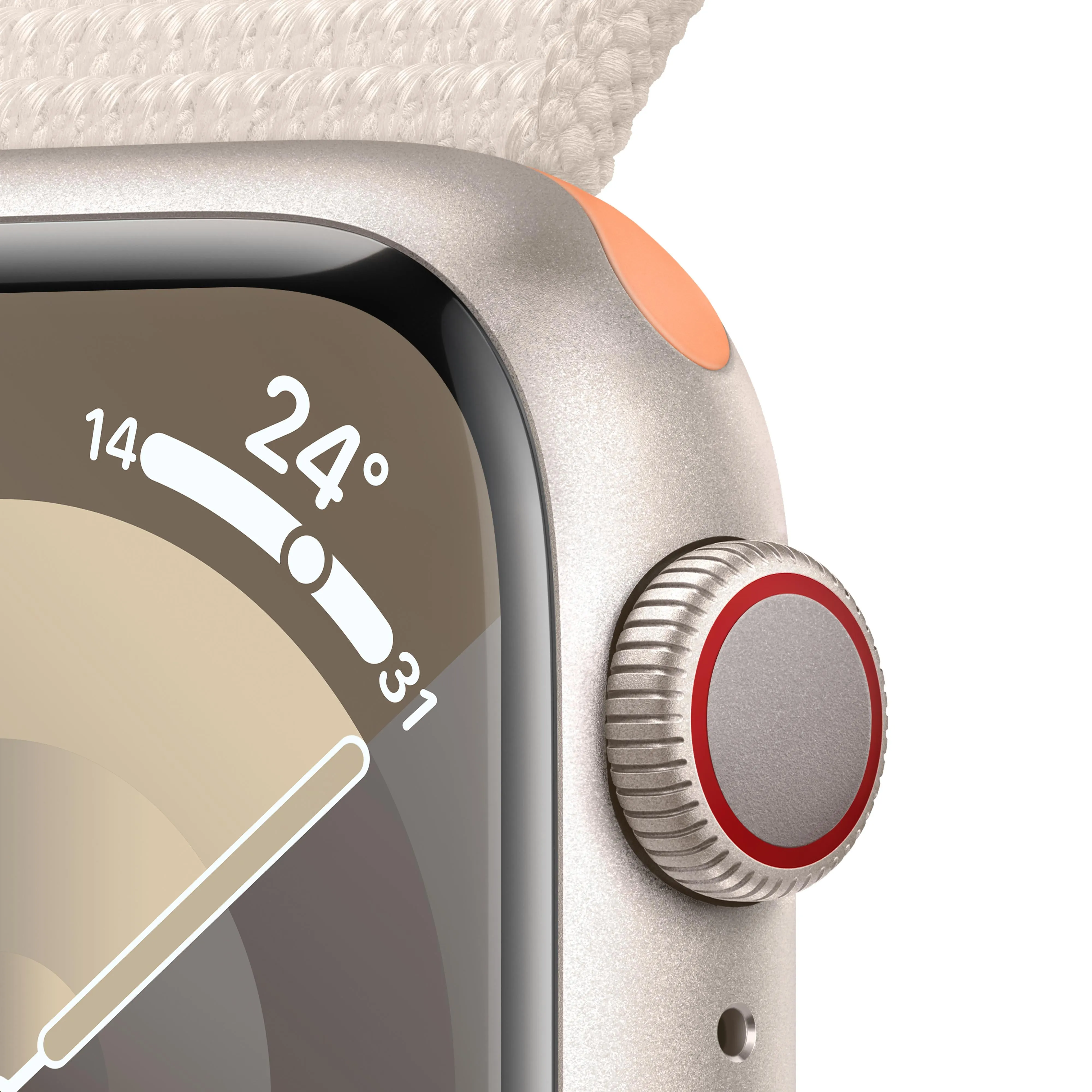 Apple Watch Series 9 GPS   Cellular 41mm Starlight Aluminium Case with Starlight Sport Loop