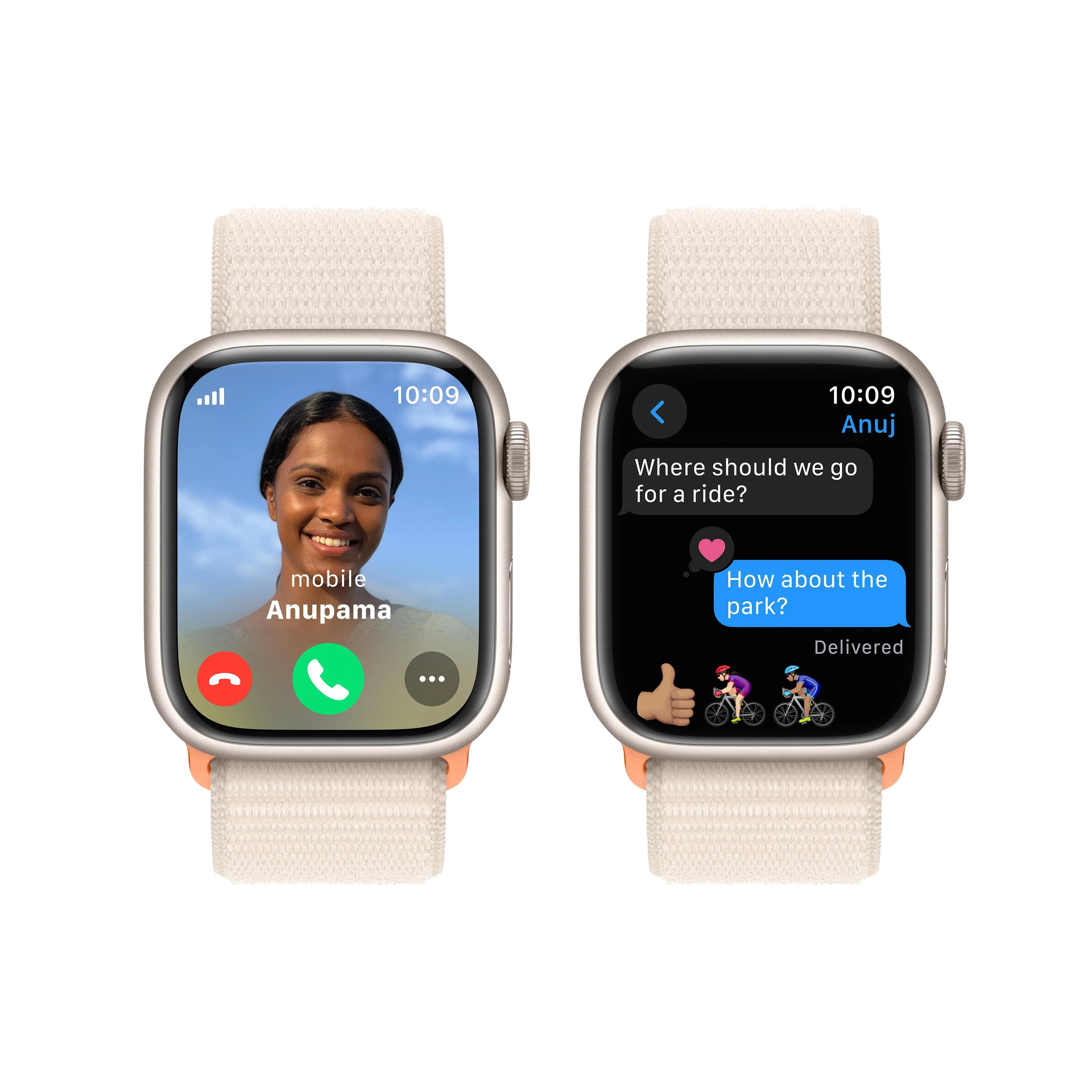 Apple Watch Series 9 GPS   Cellular 41mm Starlight Aluminium Case with Starlight Sport Loop