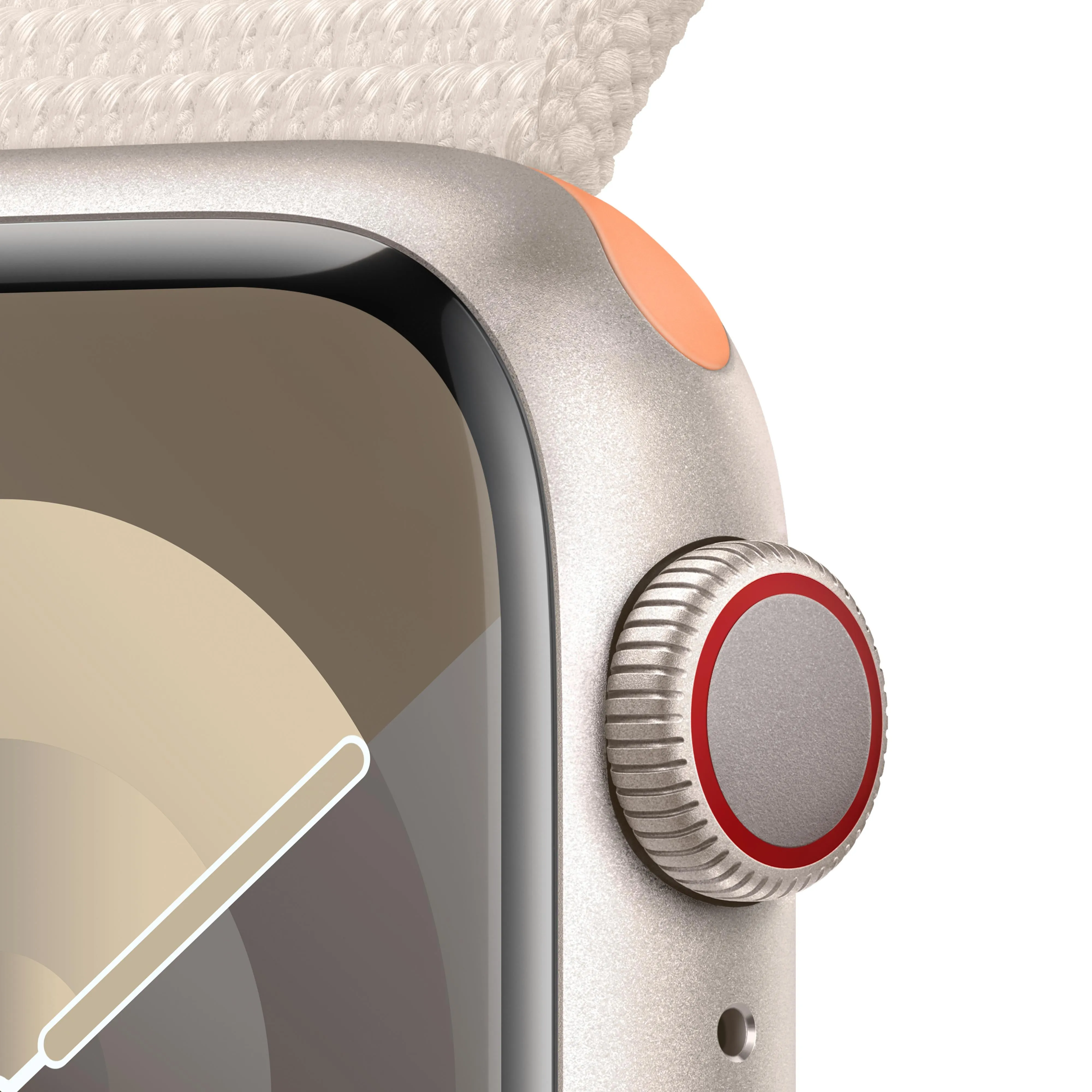 Apple Watch Series 9 GPS   Cellular 41mm Starlight Aluminum Case with Starlight Sport Loop