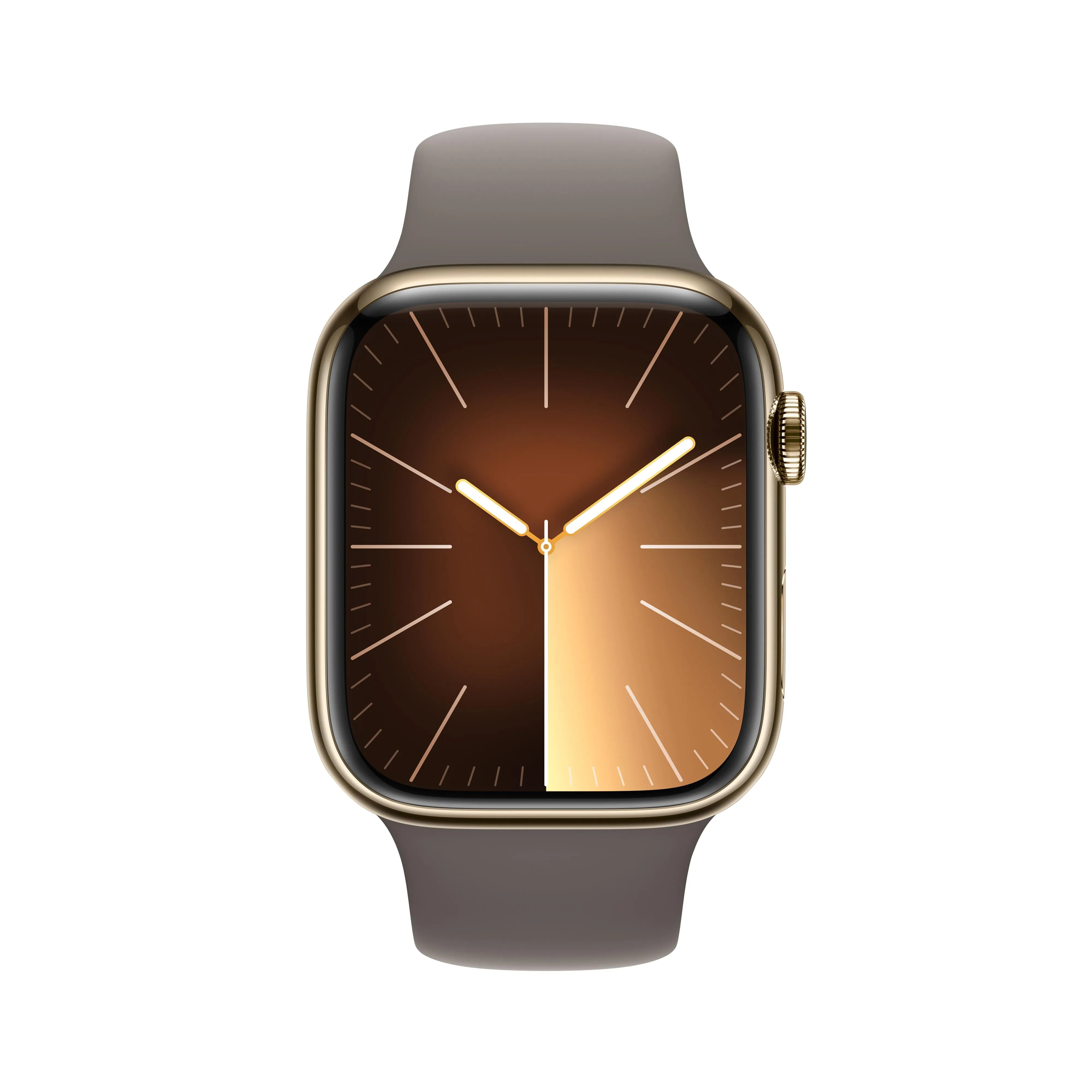 Apple Watch Series 9 GPS   Cellular 45mm Gold Stainless Steel Case with Clay Sport Band - S/M