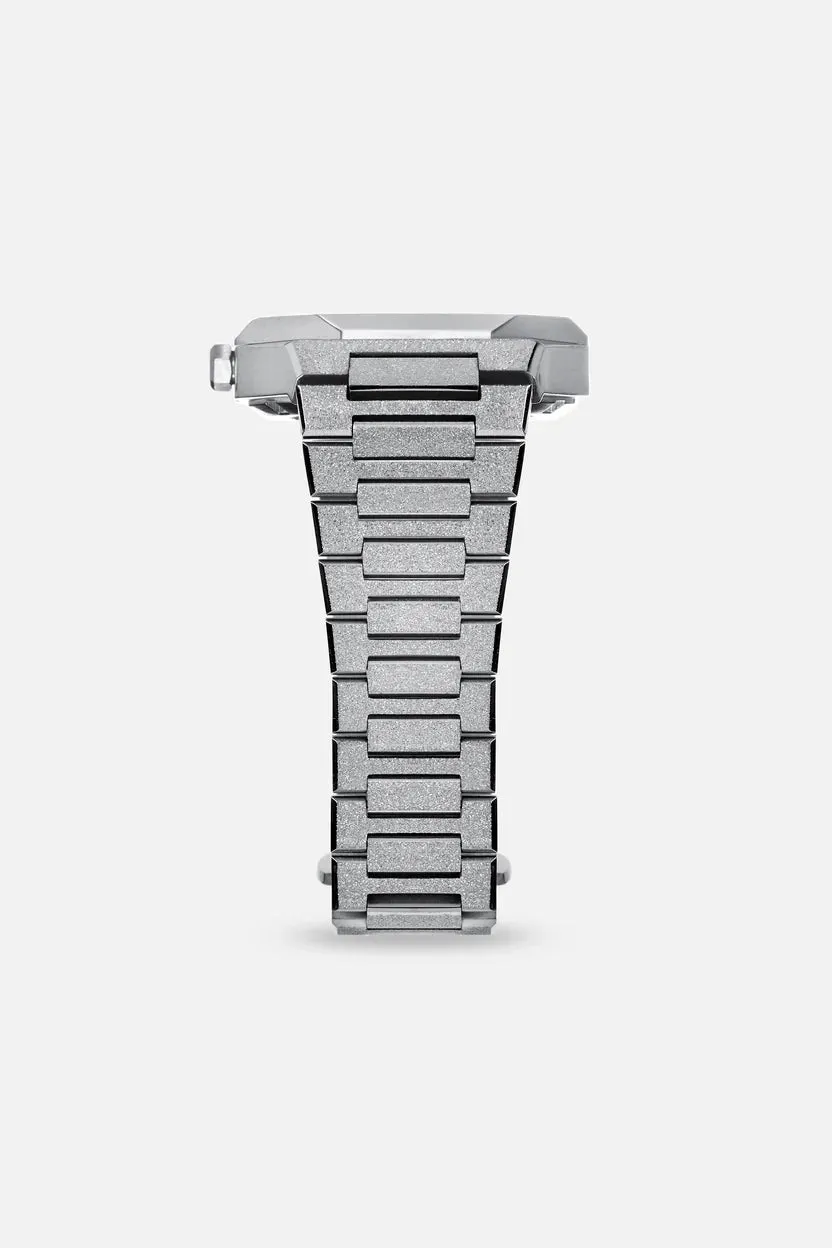 AURA WATCHES SKELETON 002 FROSTED STEEL 40MM