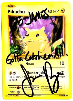 Autographed Evolutions Pikachu Card Limited Supply