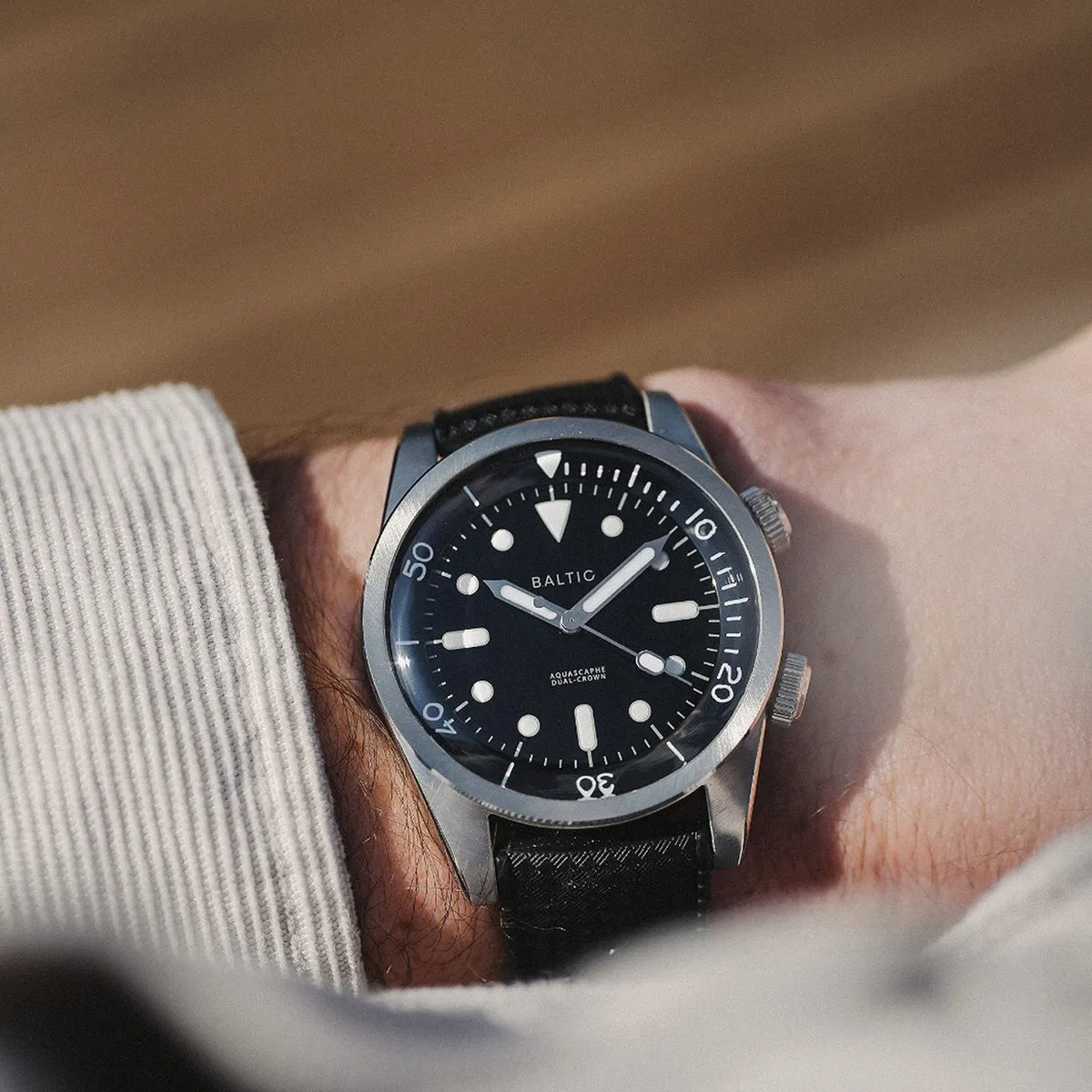 BALTIC AQUASCAPHE DUAL-CROWN BLACK