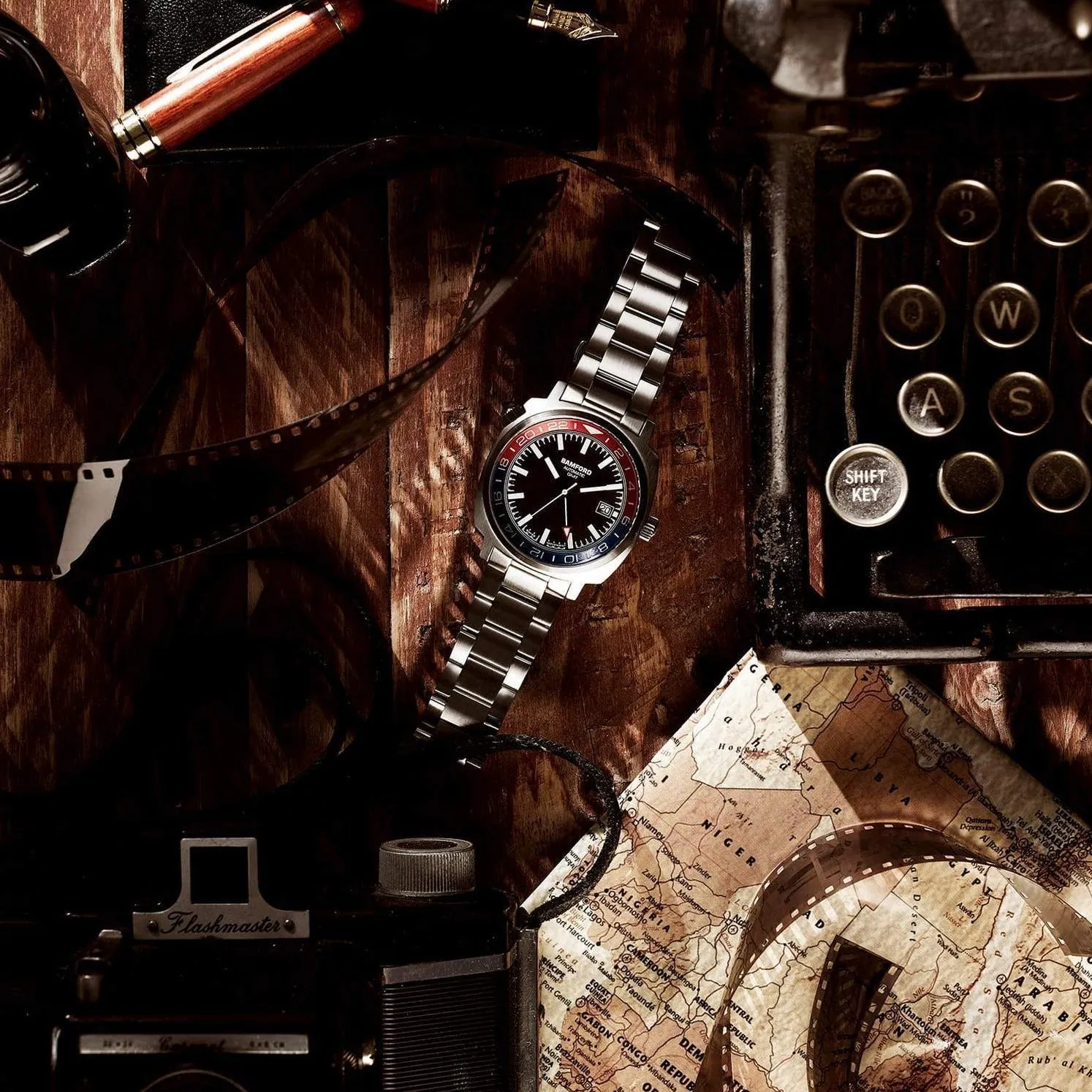 BAM Watch GMT Steel Blue Red Heritage