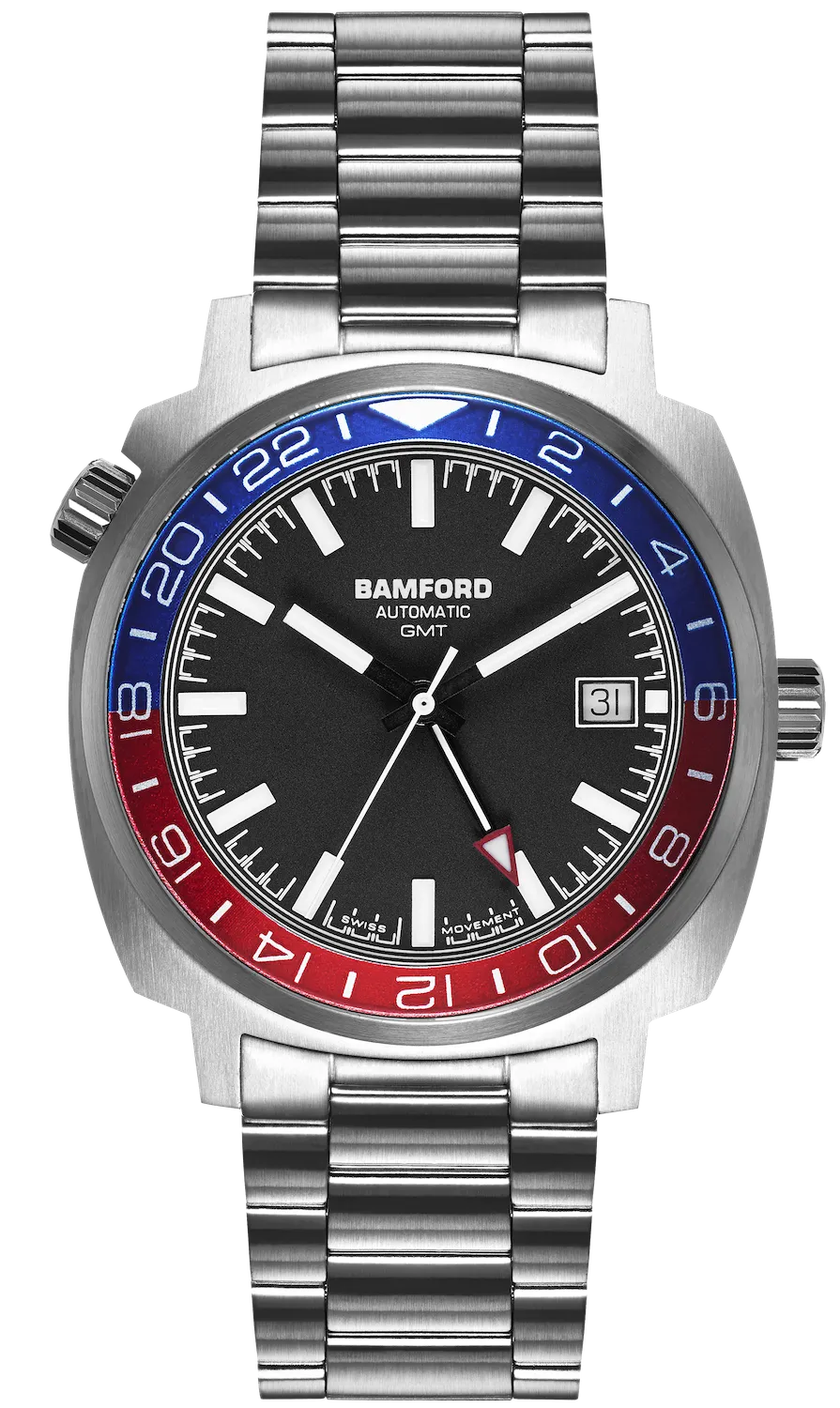 BAM Watch GMT Steel Blue Red Heritage