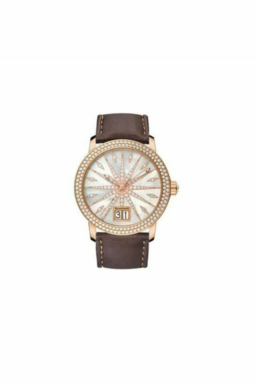blancpain grande date 40mm 18kt rose gold ladies watch