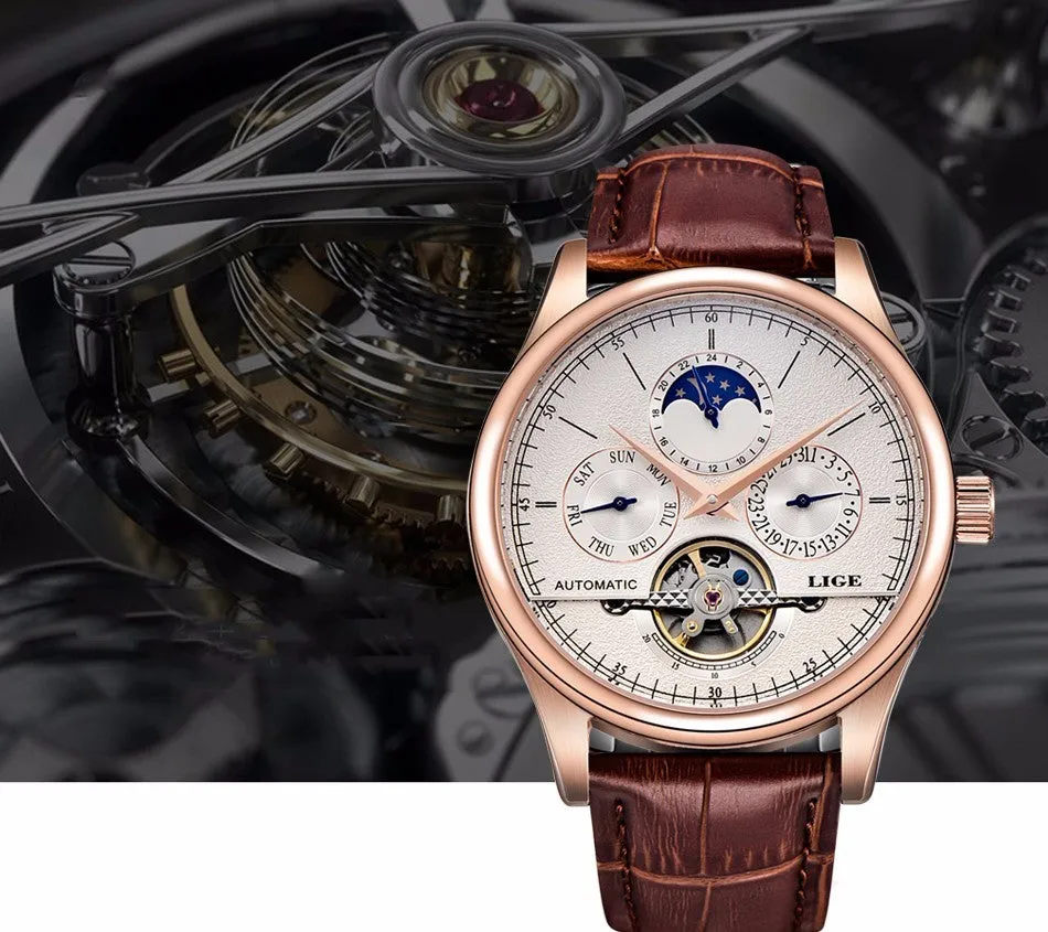 Brand Classic Mens Retro Watches Automatic Mechanical Watch