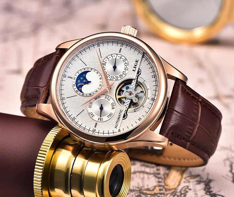 Brand Classic Mens Retro Watches Automatic Mechanical Watch