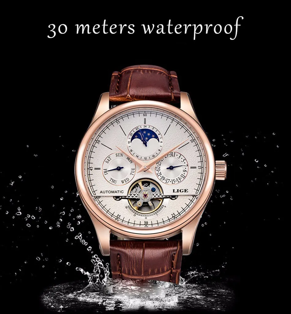 Brand Classic Mens Retro Watches Automatic Mechanical Watch