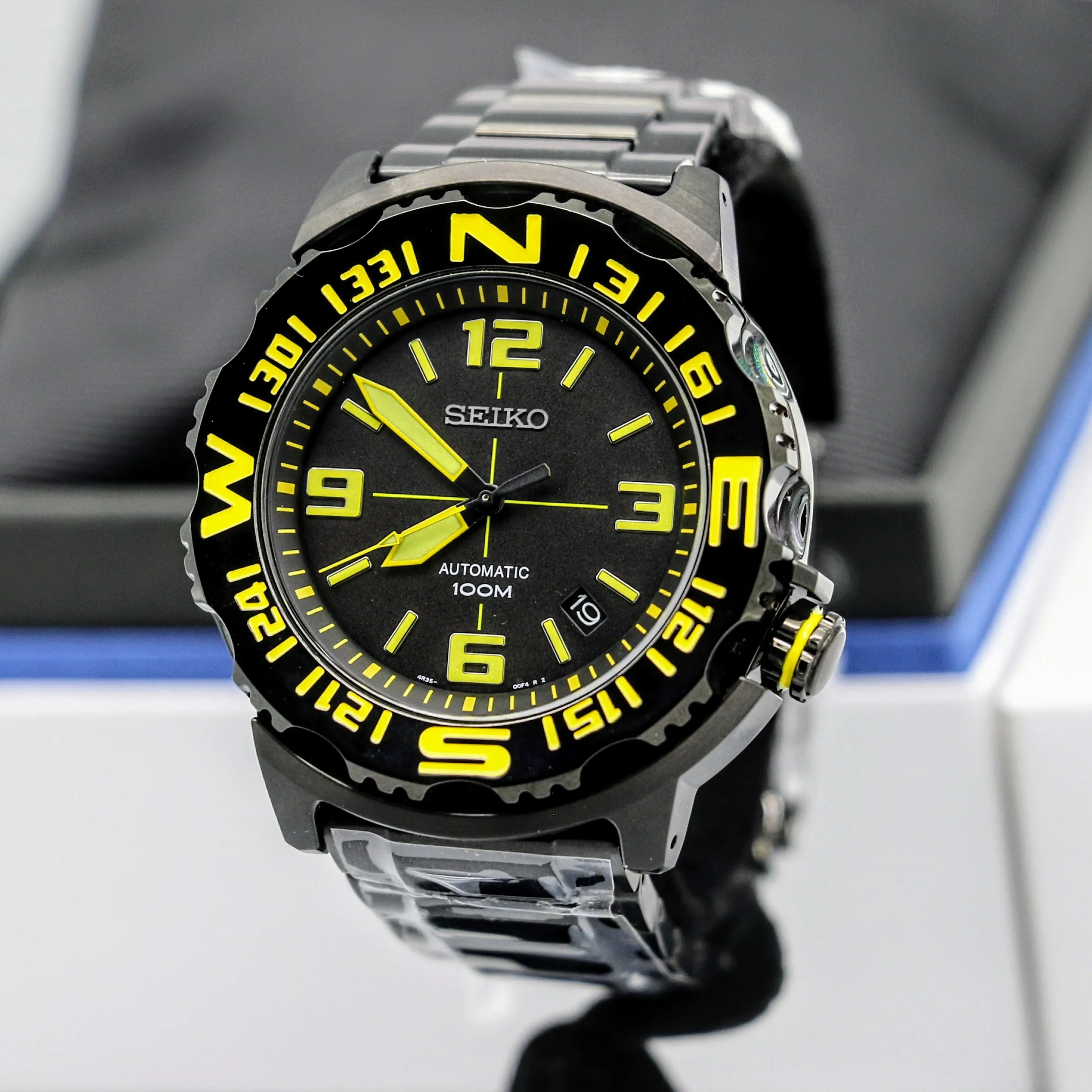 BRAND-NEW! SEIKO Superior Automatic Wristwatch Ref. SRP449K1 Compass Bezel Exhibition Back Watch