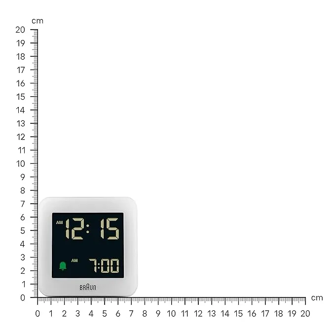 Braun Digital Clock with Snooze, Negative LCD Display, Quick Set - BC09W