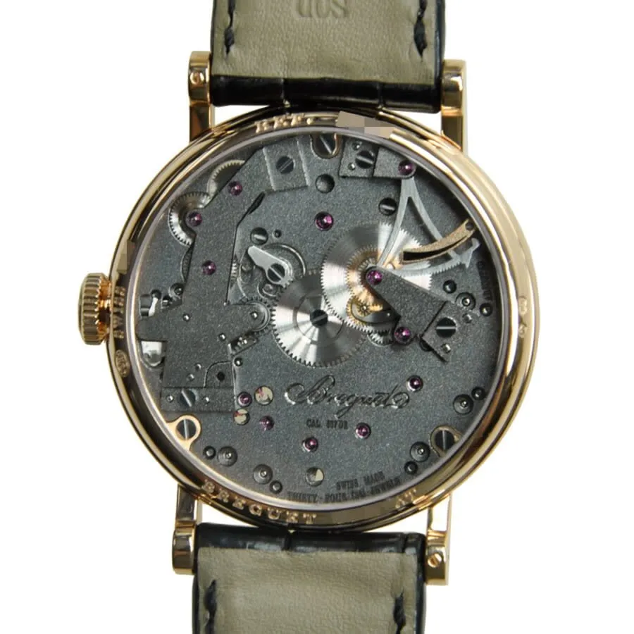 Breguet Tradition Black Skeleton Dial 18kt Rose Gold Black Leather Manual Wind Men Watch 7027BRG99V6 7027BR/G9/9V6