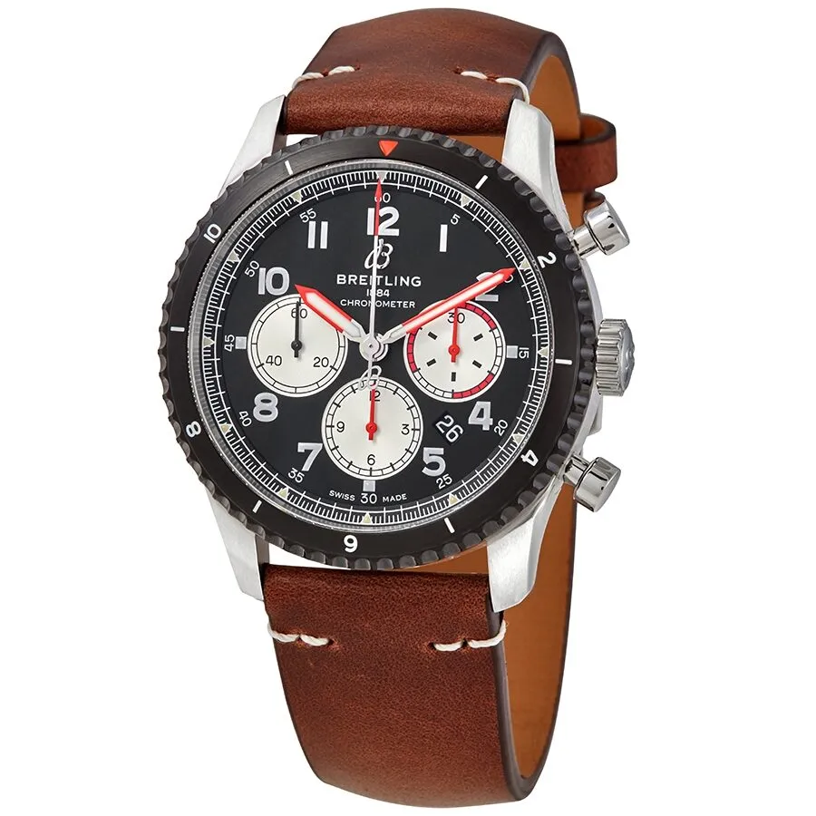 Breitling Aviator 8 Chronograph Automatic Black Dial Men's Watch AB01194A1B1X1
