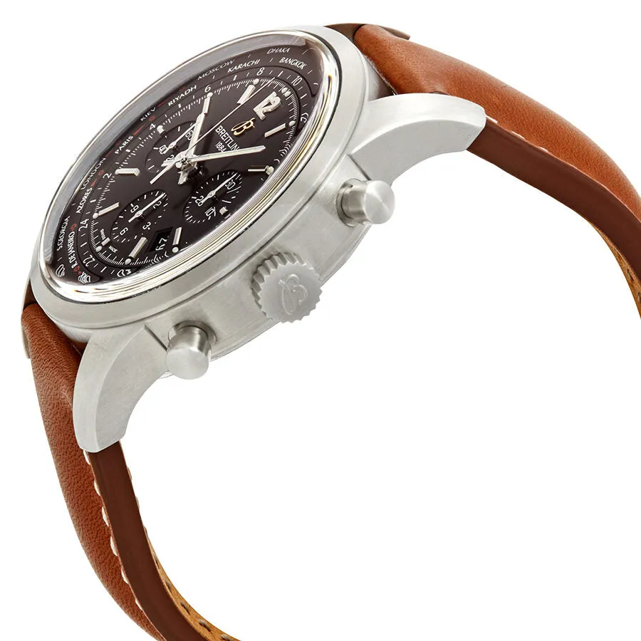 Breitling Transocean Chronograph Unitime Pilot Automatic Black Dial Men's Watch AB0510U6/BC26-439X-A20BASA.1