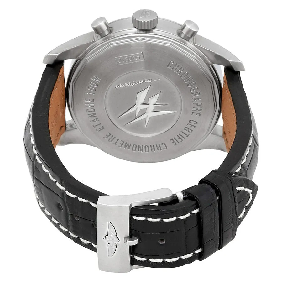 Breitling Transocean Chronograph Unitime Pilot Black Dial Men's Watch AB0510U6-BC26BKCT