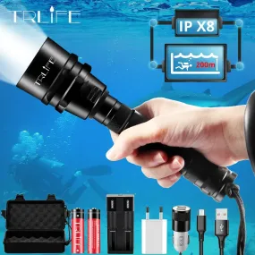 Brightest Professional Diving Flashlight  L2 Portable Scuba Dive torch 200M Underwater IPX8 Waterproof 18650 Flashlights