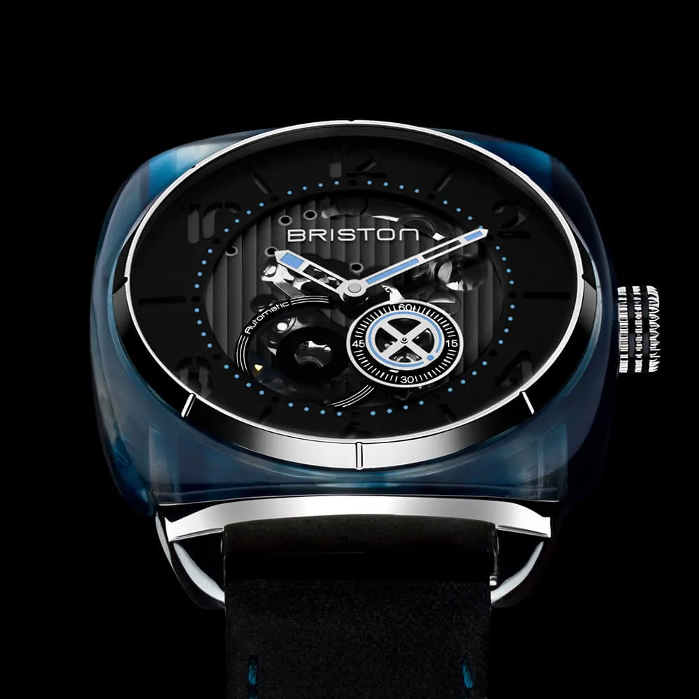 Briston Streamliner Skeleton Blue Acetate