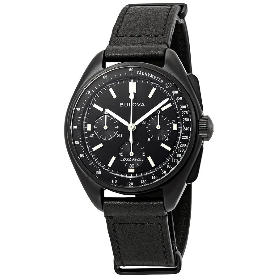 Bulova Special Edition Lunar Pilot Chronograph Black Dial Men's Watch 98A186