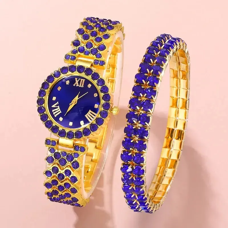 Butterfly Dial Quartz Watch Set