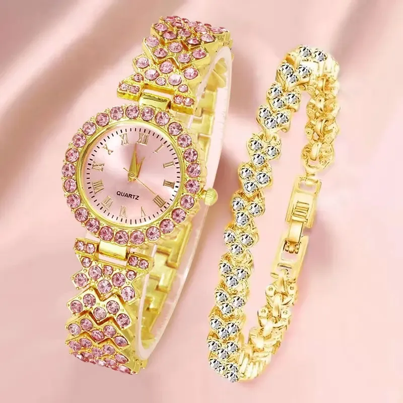 Butterfly Dial Quartz Watch Set