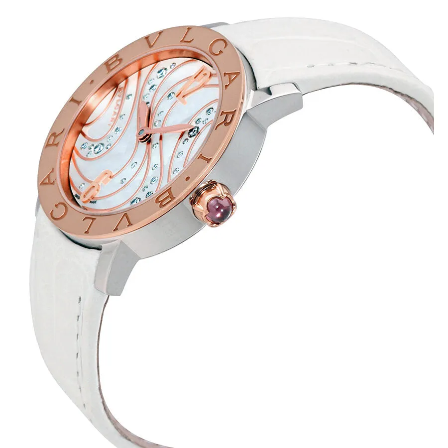 Bvlgari BVLGARI Automatic White Mother of Pearl Diamond Dial Ladies Watch 102027