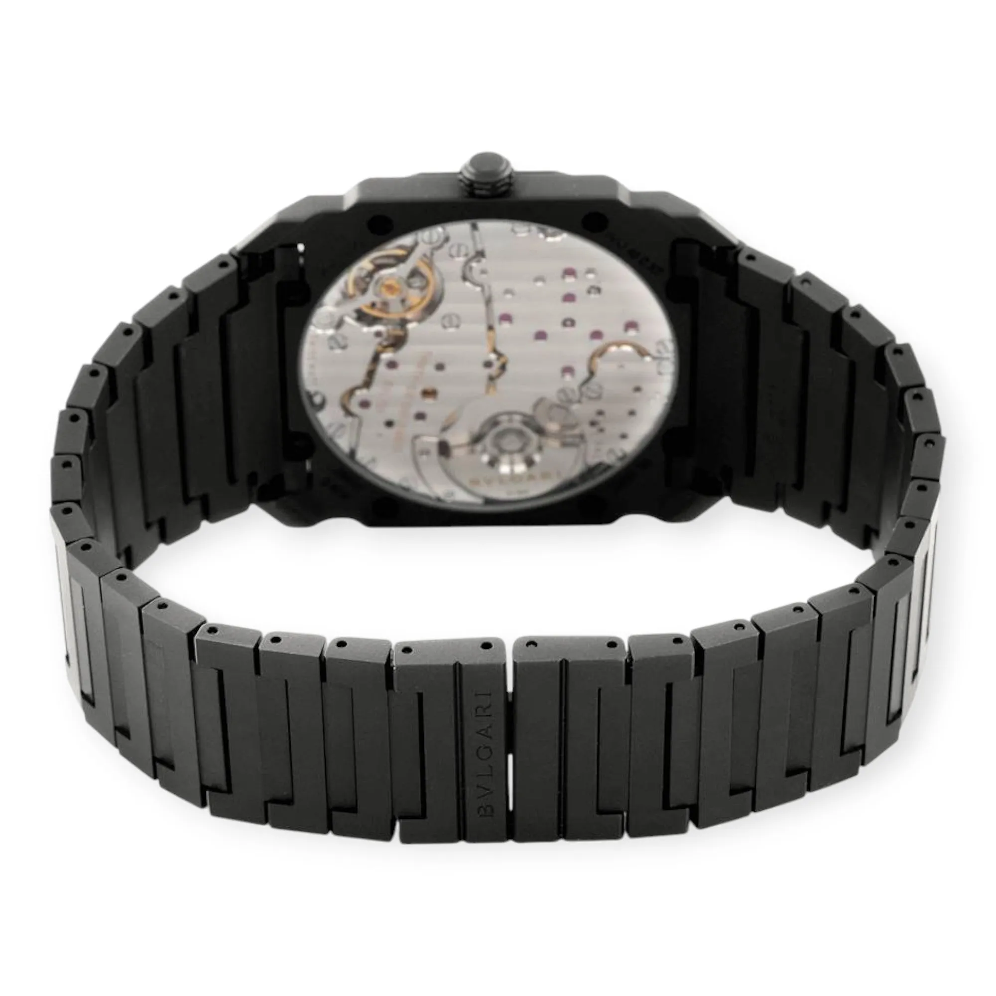 Bvlgari Octo Finissimo 103077 Black Ceramic Ultra Thin Mens Watch