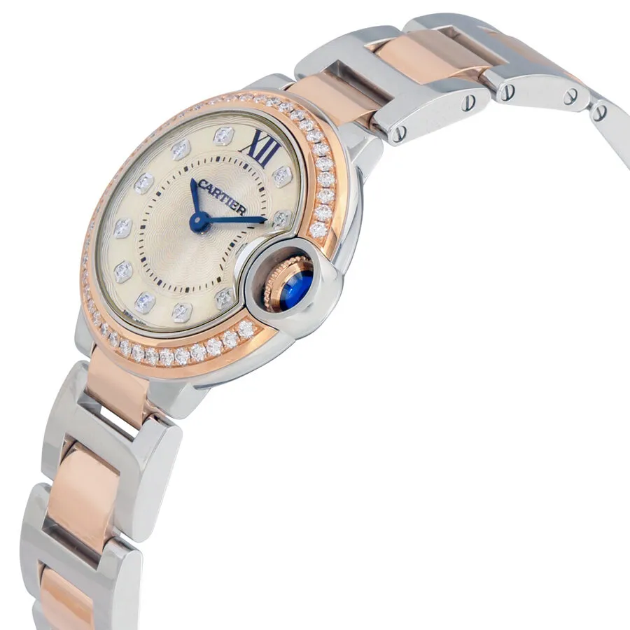 Cartier Ballon Bleu Silver Dial Diamond Ladies Watch WE902076