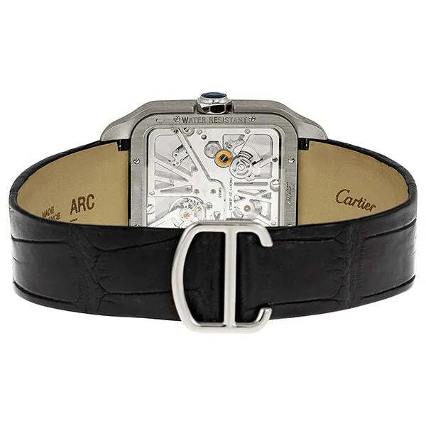 Cartier Santos-Dumont Skeleton Dial 18 kt White Gold Men's Watch W2020033
