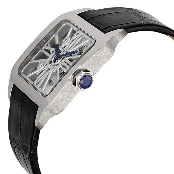 Cartier Santos-Dumont Skeleton Dial 18 kt White Gold Men's Watch W2020033