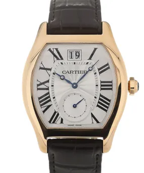Cartier Tortue Silver Flinque Dial Men's Watch W1556234
